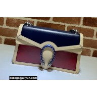 Gucci Dionysus Small Shoulder Bag 400249 Leather Navy Blue/Beige/Red 2021