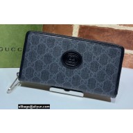 Gucci Zip around wallet with Interlocking G 673003 Black 2021