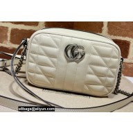 Gucci Aria Collection GG Marmont Mini Shoulder Bag ‎634936 White 2021