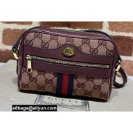 Gucci Ophidia GG Mini Bag with Web 517350 GG Canvas Burgundy 2021