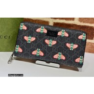 Gucci Bestiary Zip Around Wallet with Bees 451273 2021