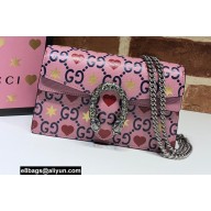 Gucci Dionysus Super Mini Shoulder Bag 476432 Leather GG Heart Pink 2021