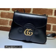 Gucci Small Messenger Bag with Double G 648934 Leather Black 2021