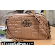 Gucci Aria Collection GG Marmont Small Shoulder Bag 447632 Rose Beige 2021