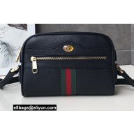 Gucci Ophidia GG Mini Bag with Web 517350 Leather Black 2021