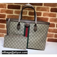 Gucci Ophidia GG Medium Tote Bag 631685 GG Canvas Coffee with Pouch 2021