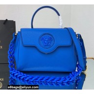 Versace La Medusa Medium Handbag Lapis Blue 2021