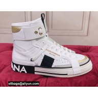 Dolce & Gabbana Calfskin 2.Zero Custom High-top Sneakers with Contrasting Details 05 2022