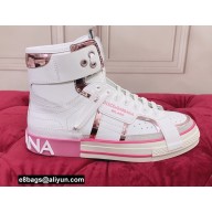 Dolce & Gabbana Calfskin 2.Zero Custom High-top Sneakers with Contrasting Details 06 2022