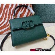 Valentino VSLING Grainy Calfskin Mini Handbag Green 2021