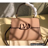 Valentino VSLING Grainy Calfskin Small Handbag Nude 2021