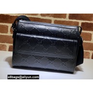 Gucci GG Embossed Messenger Bag 658565 Black 2021