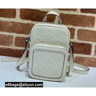 Gucci GG Embossed Mini Bag 658553 White 2021