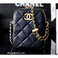 Chanel Pearl Calfskin Vertical Camera Bag AS2857 in Original Quality Black 2021