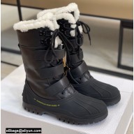 Dior Calfskin and Lambskin Wool Ankle Boots Black 2021
