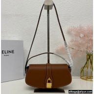 Celine CLUTCH ON STRAP Bag Brown in Smooth calfskin