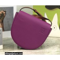 Loewe Heel Duo Bag in Soft Natural Calfskin Purple/Brown