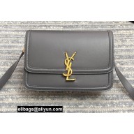 Saint Laurent Solferino Medium Satchel Bag In Box Leather 634305 Gray