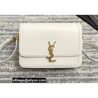 Saint Laurent Solferino Medium Satchel Bag In Box Leather 634305 White
