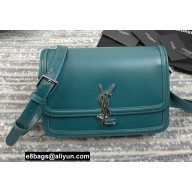 Saint Laurent Solferino Medium Satchel Bag In Box Leather 634305 Green