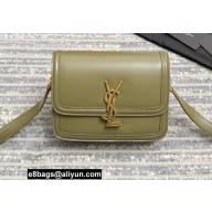 Saint Laurent Solferino Small Satchel Bag In Box Leather 634306 Olive Green