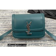 Saint Laurent Solferino Small Satchel Bag In Box Leather 634306 Green
