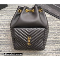 Saint Laurent Joe Backpack Bag in Leather 672609 Black