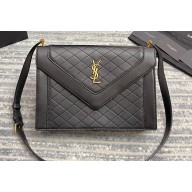 Saint Laurent Gaby Satchel Bag in Vintage Lambskin 668863 Black