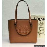Loewe Small Anagram Tote Bag in Classic Calfskin Brown