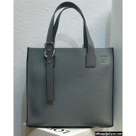 Loewe Buckle Tote Bag in Soft Grained Calfskin Gray