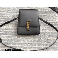 Saint Laurent kaia north/south satchel Bag in vegetable-tanned leather 668809 Black