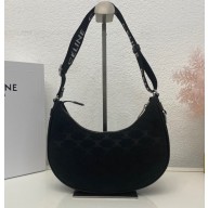 Celine Medium Ava Bag with Celine strap in Triomphe Jacquard and Calfskin
