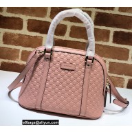 Gucci Mini GG Embossed Leather Dome Crossbody Bag 449654 Pink