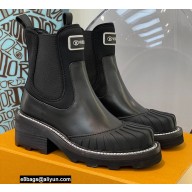 Louis Vuitton Heel 9.5cm Lv Beaubourg Ankle Boots Black 2021