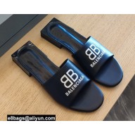 Balenciaga Squared Heel 2.5cm Box Sandals BB Logo Black 2021