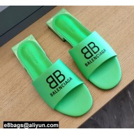 Balenciaga Squared Heel 2.5cm Box Sandals BB Logo Green 2021