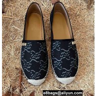 Fendi FF Print Canvas Espadrilles Black 2022