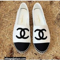 Chanel Tweed and Fabric CC Logo Espadrilles G29762 White/Black 2022