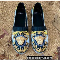 Versace Medusa Renaissance Print Espadrilles White
