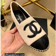 Chanel Plush CC Logo Espadrilles G29762 White 2022