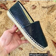 Gucci GG Leather Espadrilles Black 2022