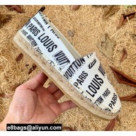 Louis Vuitton Starboard Flat Espadrilles Logo Print White/Black 2022