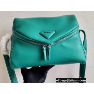 Prada Padded Nappa Leather Signaux Bag 1BC165 Peacock Blue 2021