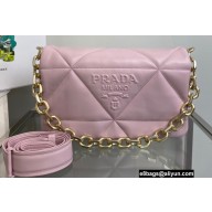 Prada Padded Nappa Leather Shoulder Bag 1BD306 Pink 2021