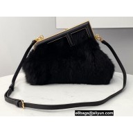 Fendi First Small Mink Bag Black 2021
