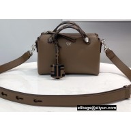 Fendi FF Motif Handle Leather By The Way Mini Boston Bag Coffee