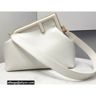 Fendi First Medium Leather Bag White 2021