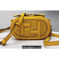 Fendi Leather and Suede Mini Camera Case Bag Yellow 2021