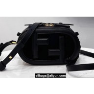 Fendi Leather and Suede Mini Camera Case Bag Black 2021