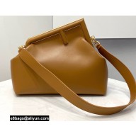 Fendi First Medium Leather Bag Brown 2021